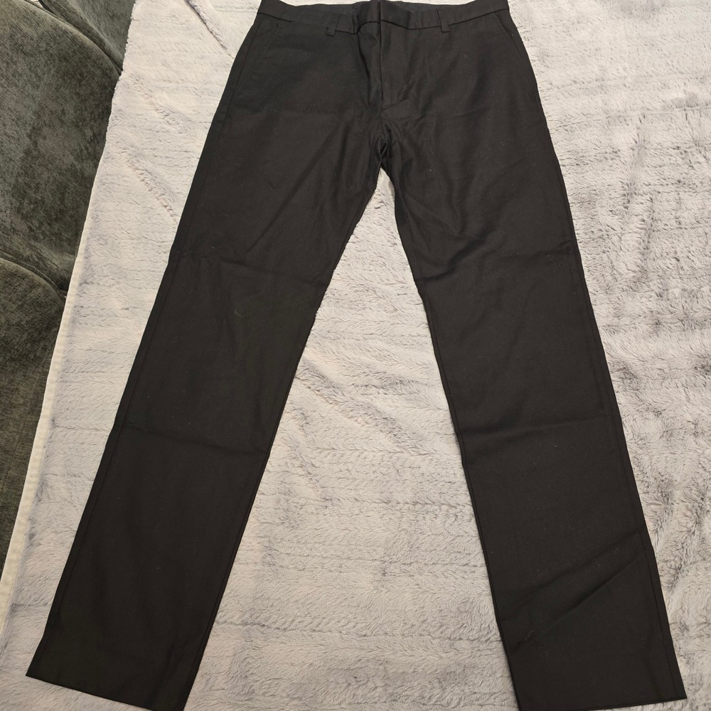 Vince Griffith Slim Fit Chino Pants Mens 34x32 Black Cotton Stretch M56782540